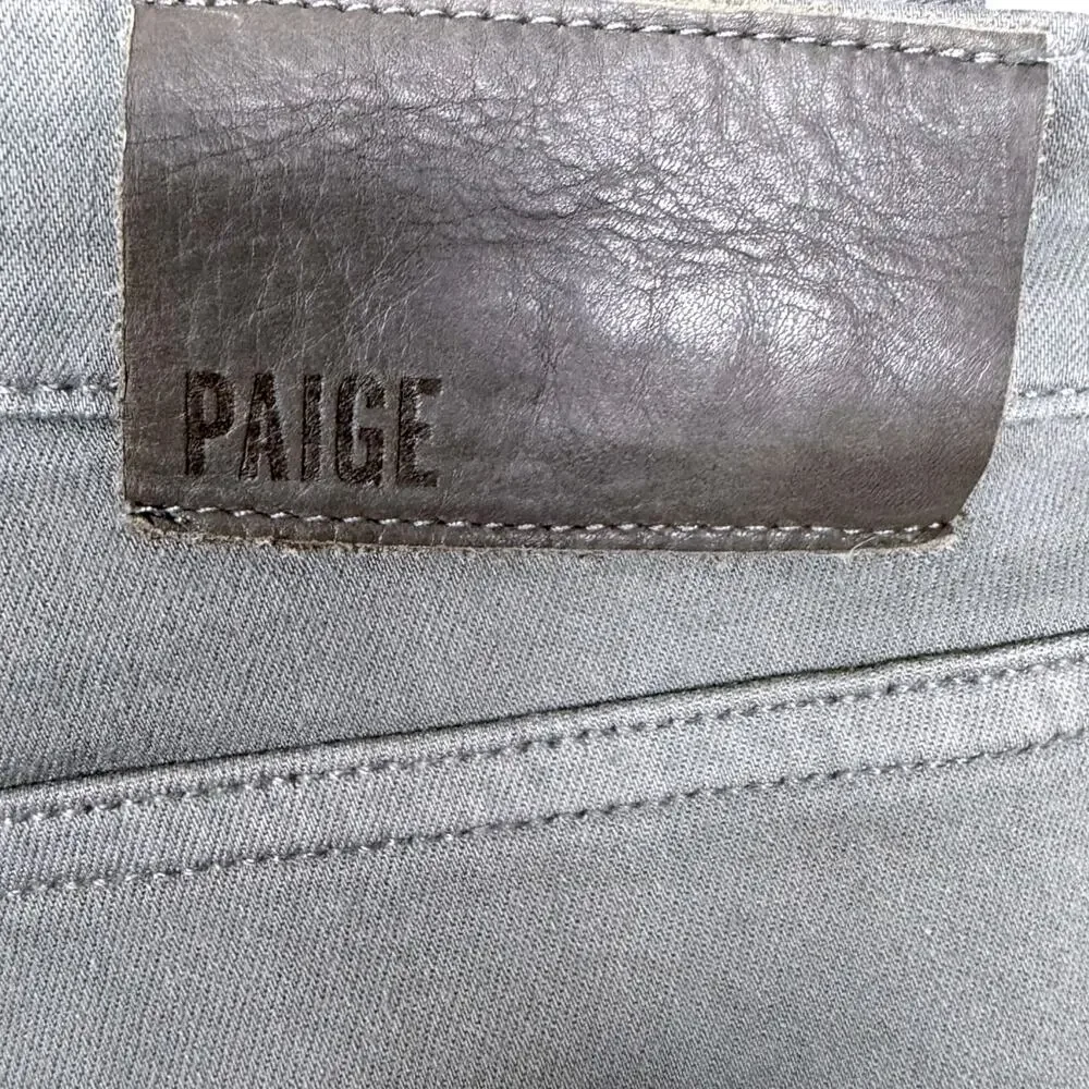 Paige Denim Men's 33x32 Lennox Slim Straight Gray Stretch Casual Jeans Pants